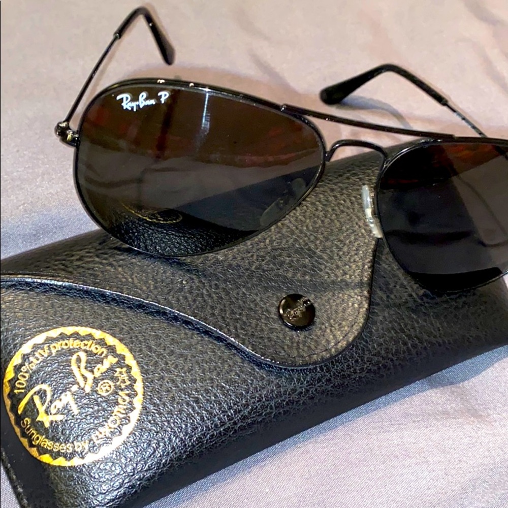 Ray Ban Aviator Classic Black-Polarized Lenses